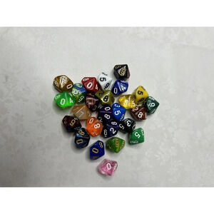 Chessex Assortment of 25 D10 - sided Dice -